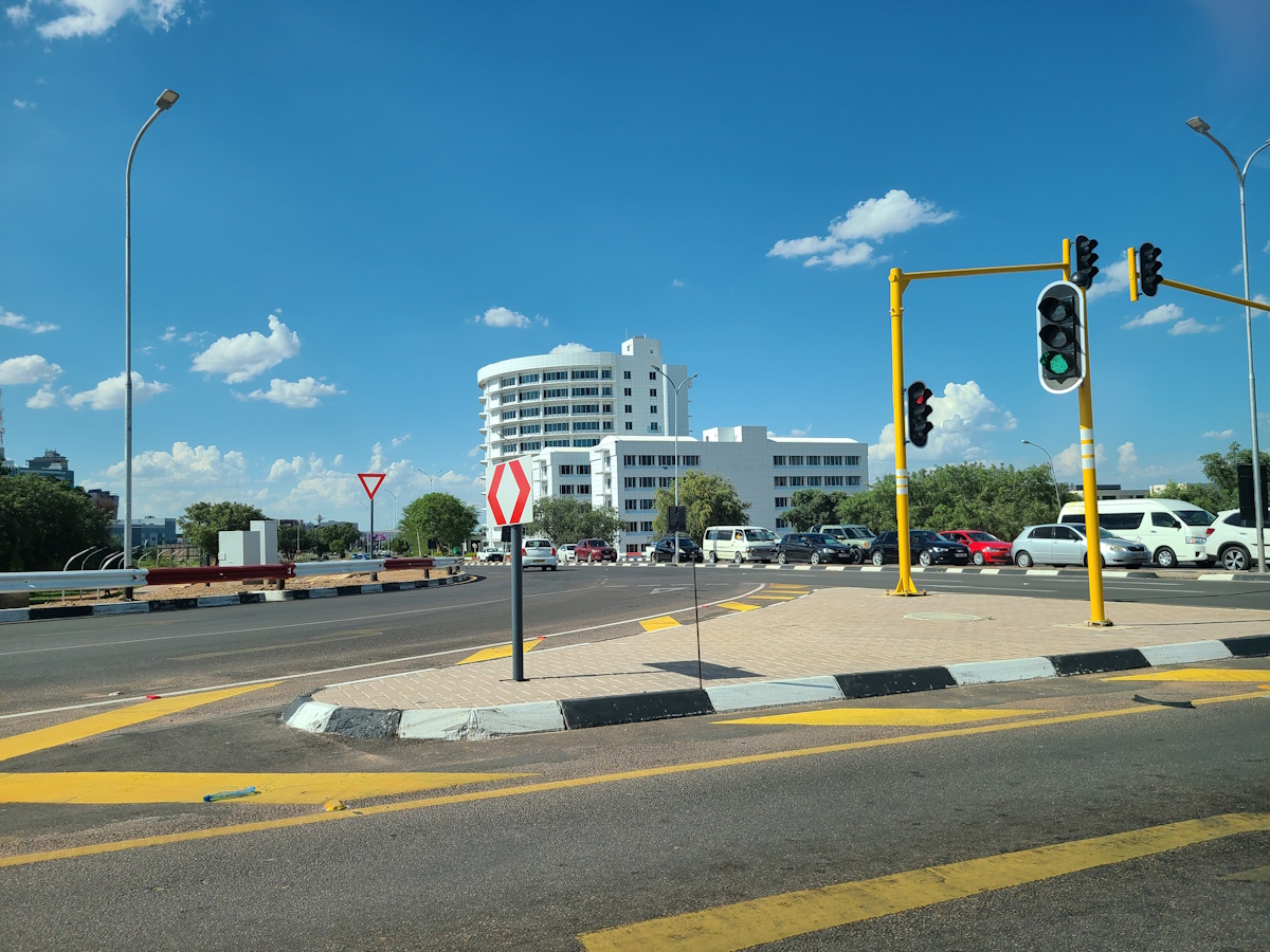 Aerial view of Gaborone city center