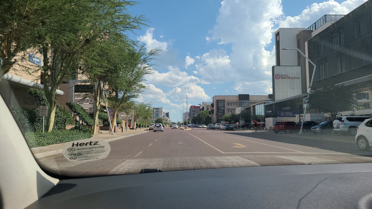 Downtown of Gaborone, also known as the CBD - Central Business District